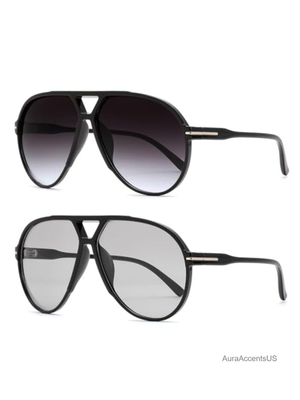 Oversized Retro Square Sunglasses UV Protection Full Frame